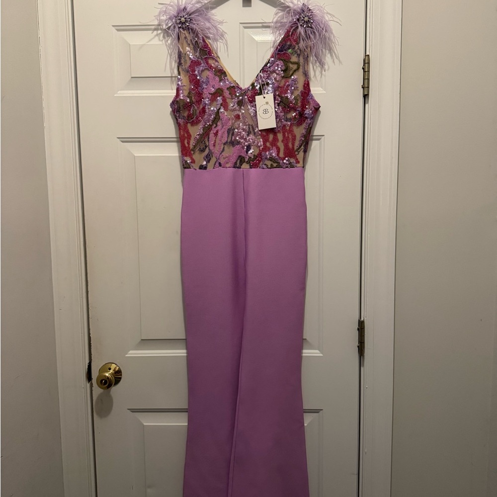 Chic Lavender Lace Jumpsuit